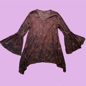 VINTAGE BOHO LACE BLOUSE DRESS